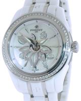 Pre-Owned PERRELET WHITE CERAMIC DIAMOND FLOWER