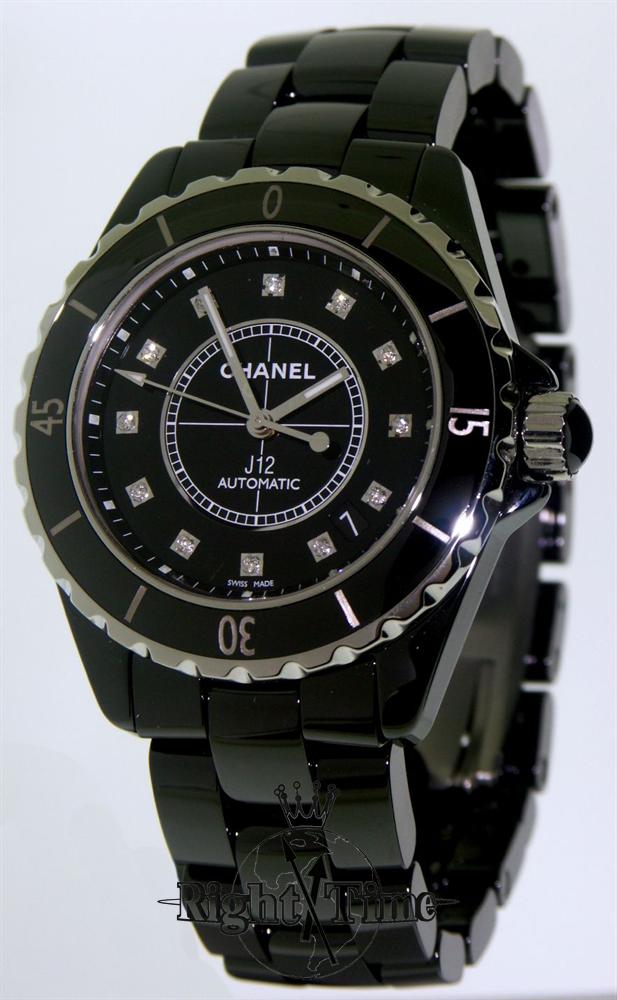 Chanel J12 Black Dial Black Ceramic Bracelet 38mm - Ginza Watches