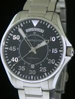 Pre-Owned HAMILTON AVIATION PILOT BLACK DIAL