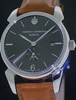 Pre-Owned CUERVO Y SOBRINOS GREY DIAL PEQUENOS SEGUNDOS