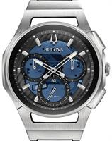 Pre-Owned BULOVA CURV CHRONOGRAPH BLUE DIAL