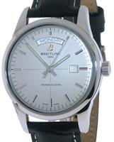 Pre-Owned BREITLING TRANSOCEAN DAY/DATE SILVER