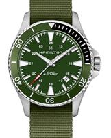 Pre-Owned HAMILTON KHAKI NAVY SCUBA GREEN/BLACK