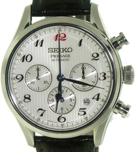 Seiko Presage Auto Chronograph White srq025 - Pre-Owned Mens Watches