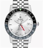 Pre-Owned ZODIAC GMT AUTOMATIC STEEL BLACK/GREY