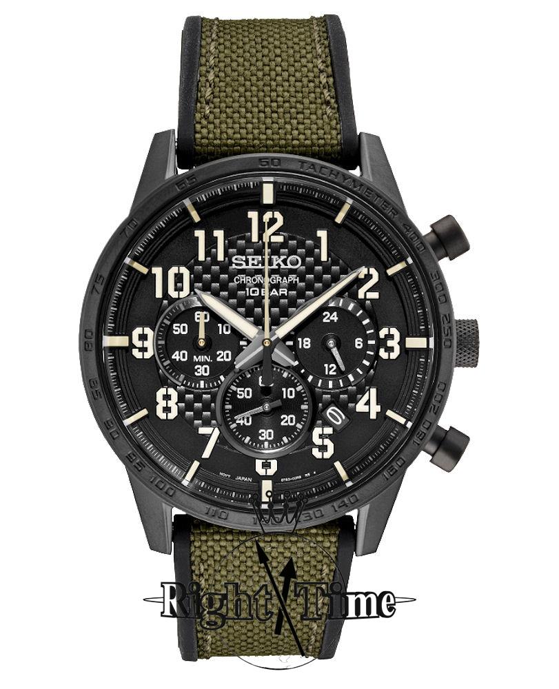 Essentials Chrono Black Carbon ssb373 - Seiko Core Essentials