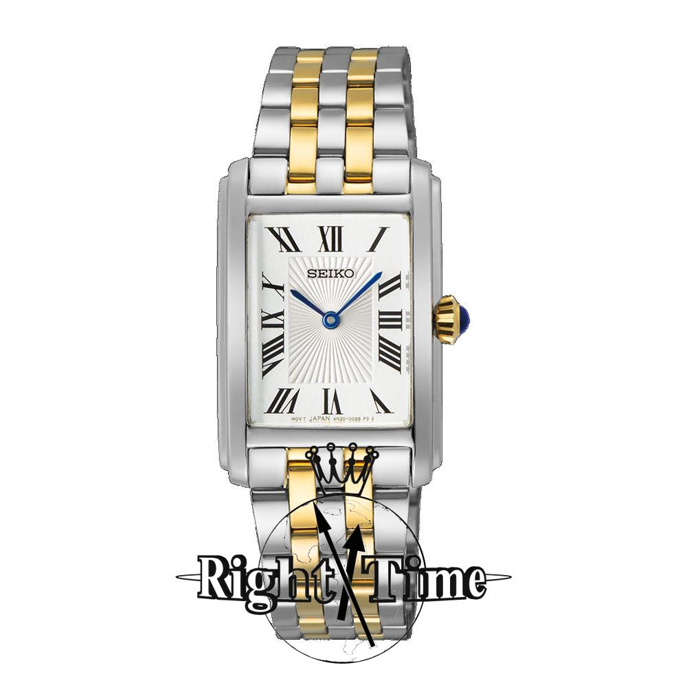 Essentials Tank White 2-Tone swr087 - Seiko Core Essentials wrist