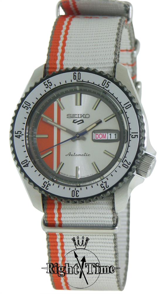 Seiko 5 Orange Stripe srpk73 - Seiko Core Seiko 5 wrist watch