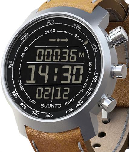 Supersonische snelheid Wortel sneeuwman Elementum Terra Brown Leather ss018733000 - Suunto Elementum wrist watch