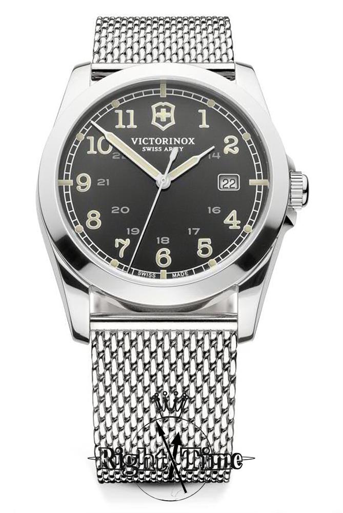 Infantry Date Black Dial Mesh 241585 - Victorinox Swiss Army