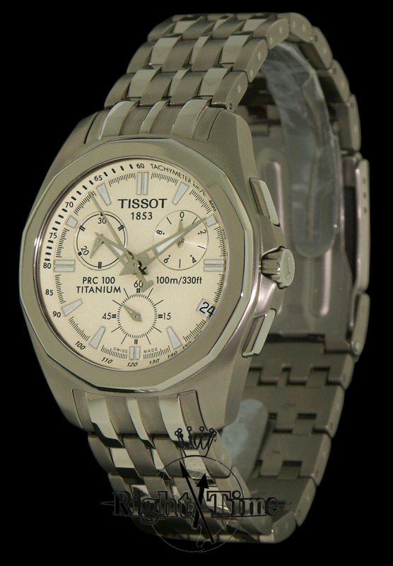 Mens Titanium Chrono Ivory t008.417.44.261.00 - Tissot Prc100