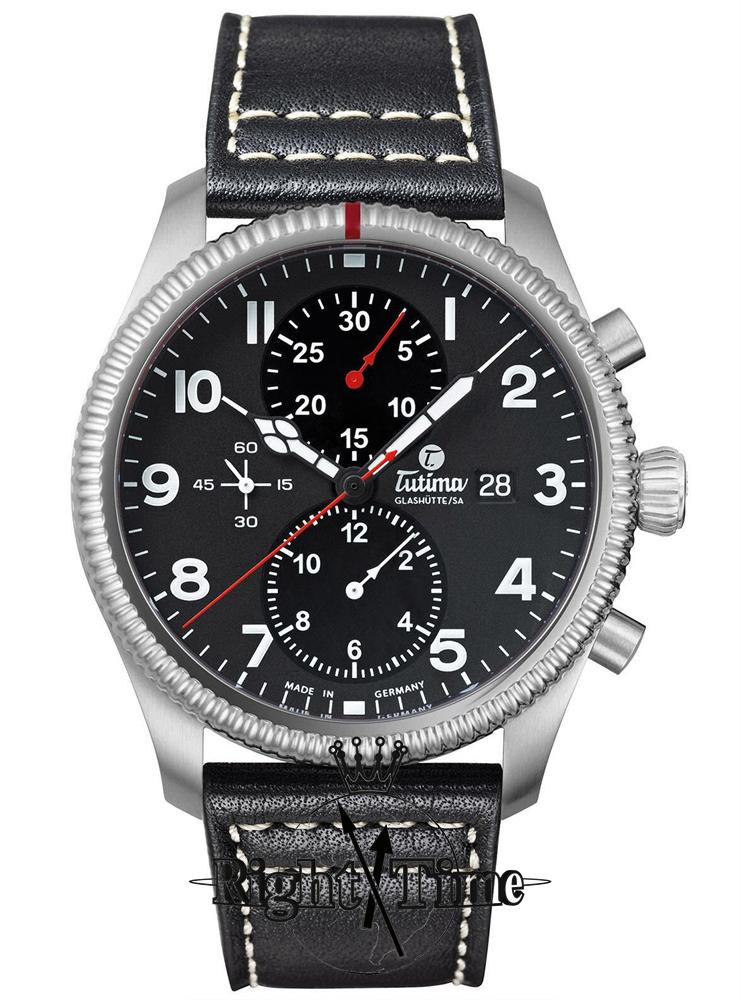 Classic Chronograph Black Auto 6402-01 Tutima Grand Flieger