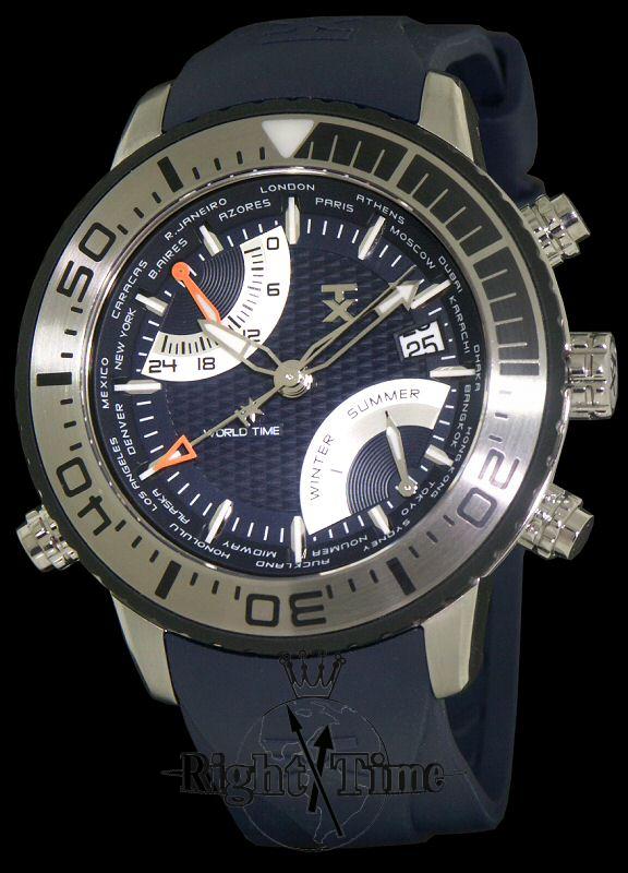 World Time Blue t3c413 - Tx Technoluxury World Time wrist watch