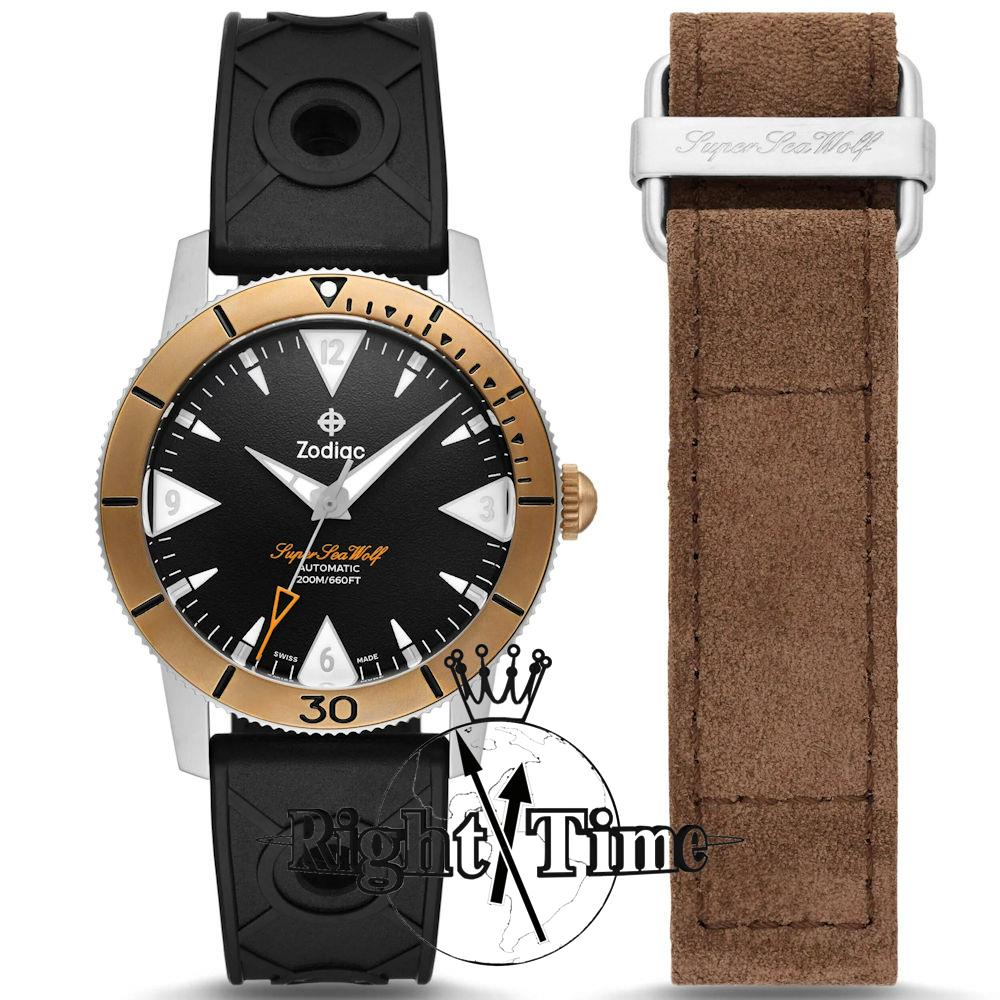 53 Skin Automatic Bronze Black zo9216 - Zodiac Super Sea Wolf Core wrist  watch